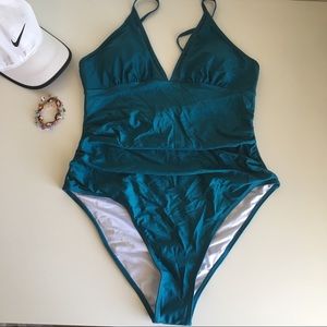 Teal Cupshe One Piece Swimsuit